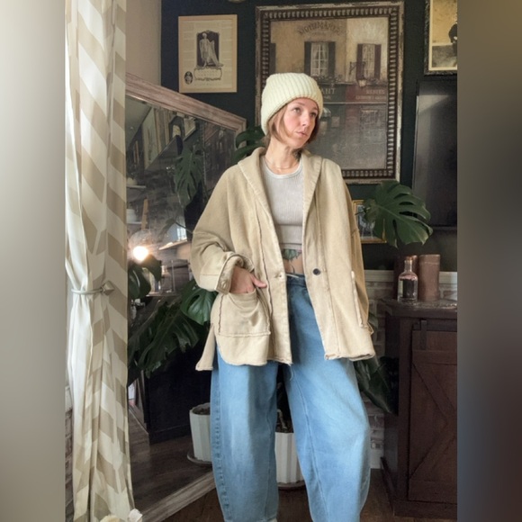 Forever 21 French Terry Jacket in Taupe - Picture 2 of 8